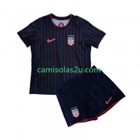 Camisolas de futebol Estados Unidos Criança Equipamento Alternativa 2025 Manga Curta